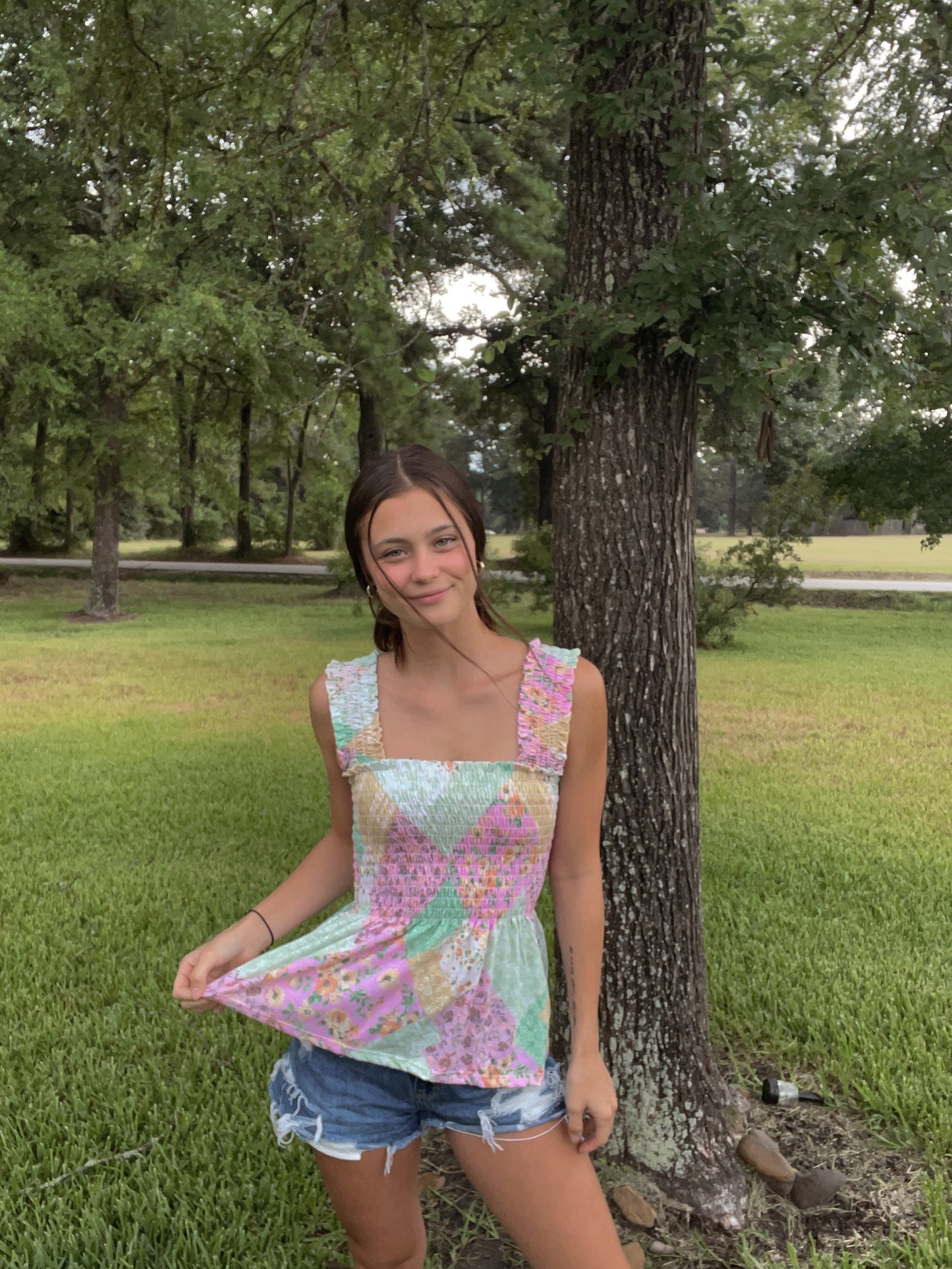 Pastel Picnic Babydoll Tank