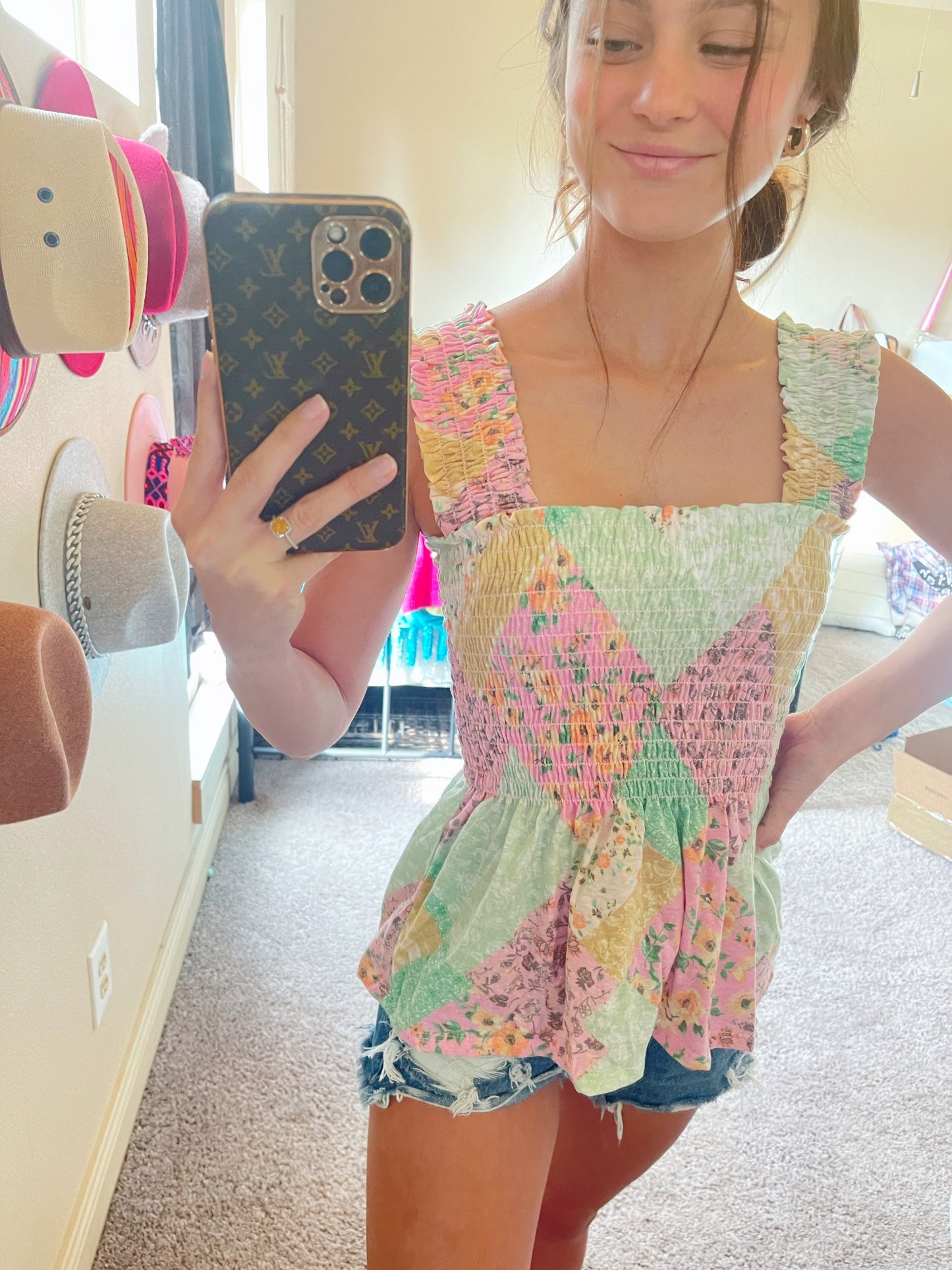 Pastel Picnic Babydoll Tank