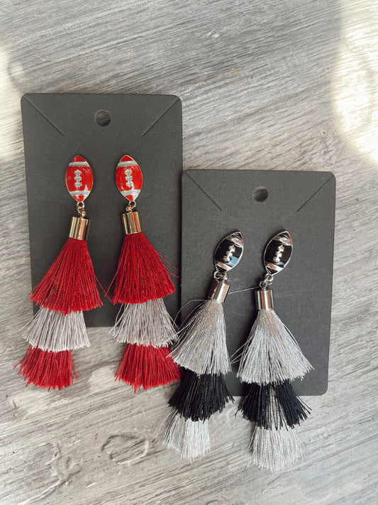 Tassel In Football Earrings