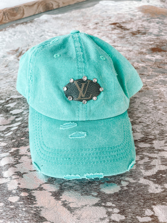 Luxury Trucker Hat [Turquoise Oval]