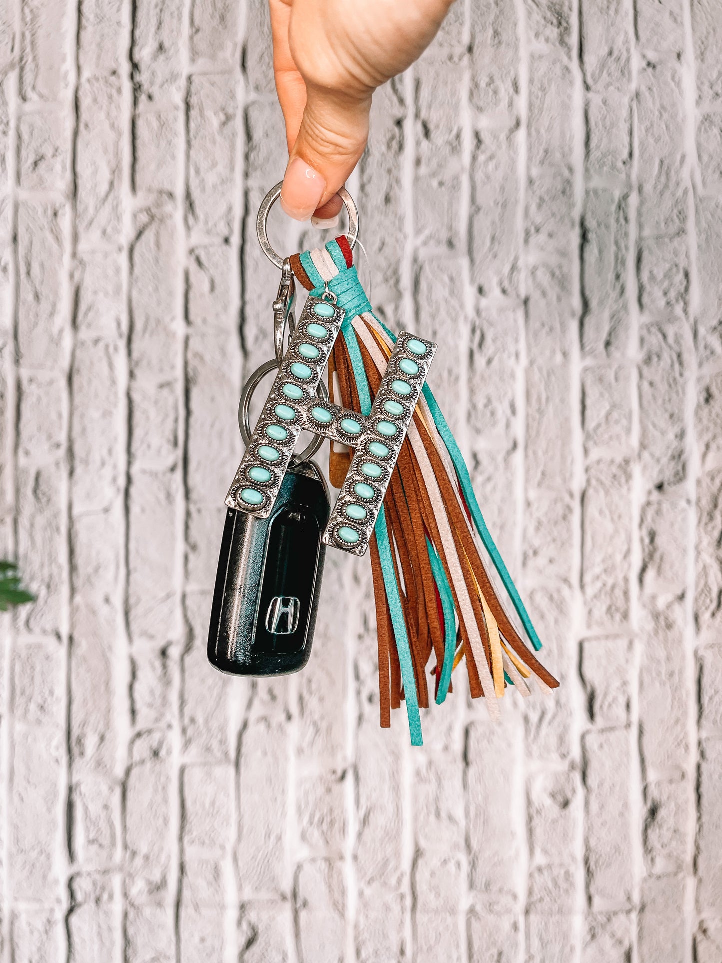 Initial Tassel Keychain