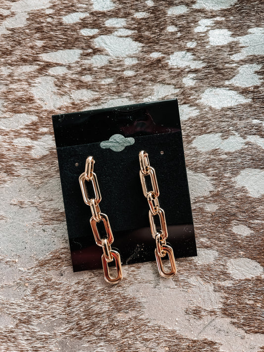 Gold Chain Link Earrings